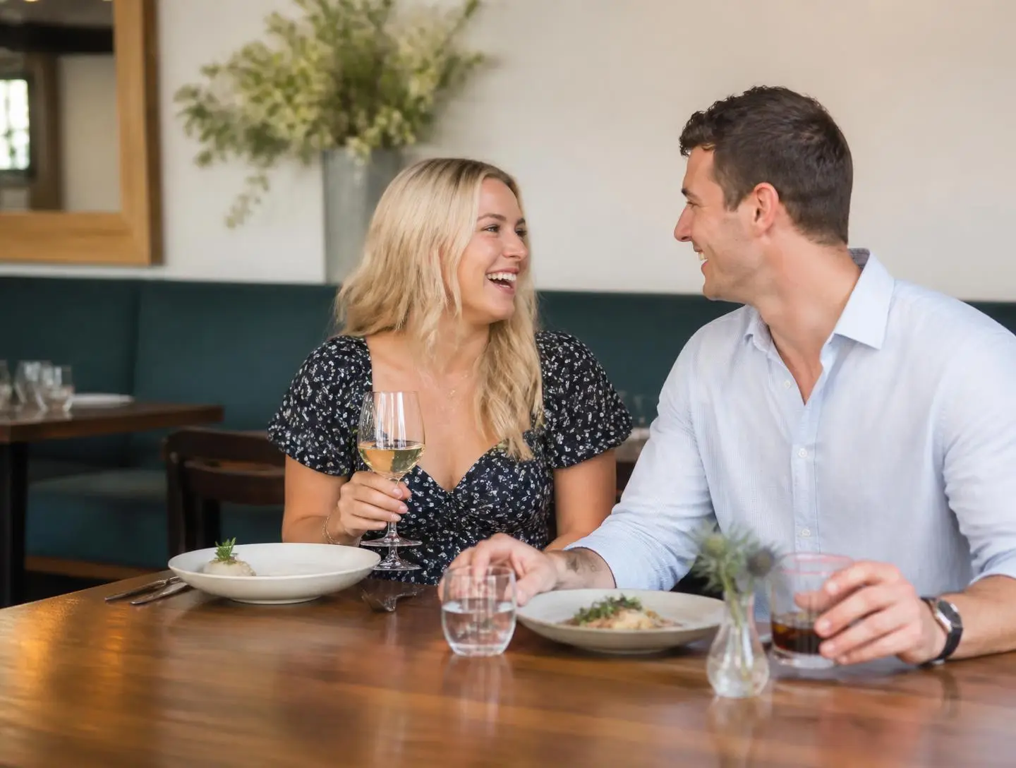 Date Night celebration at a restaurant