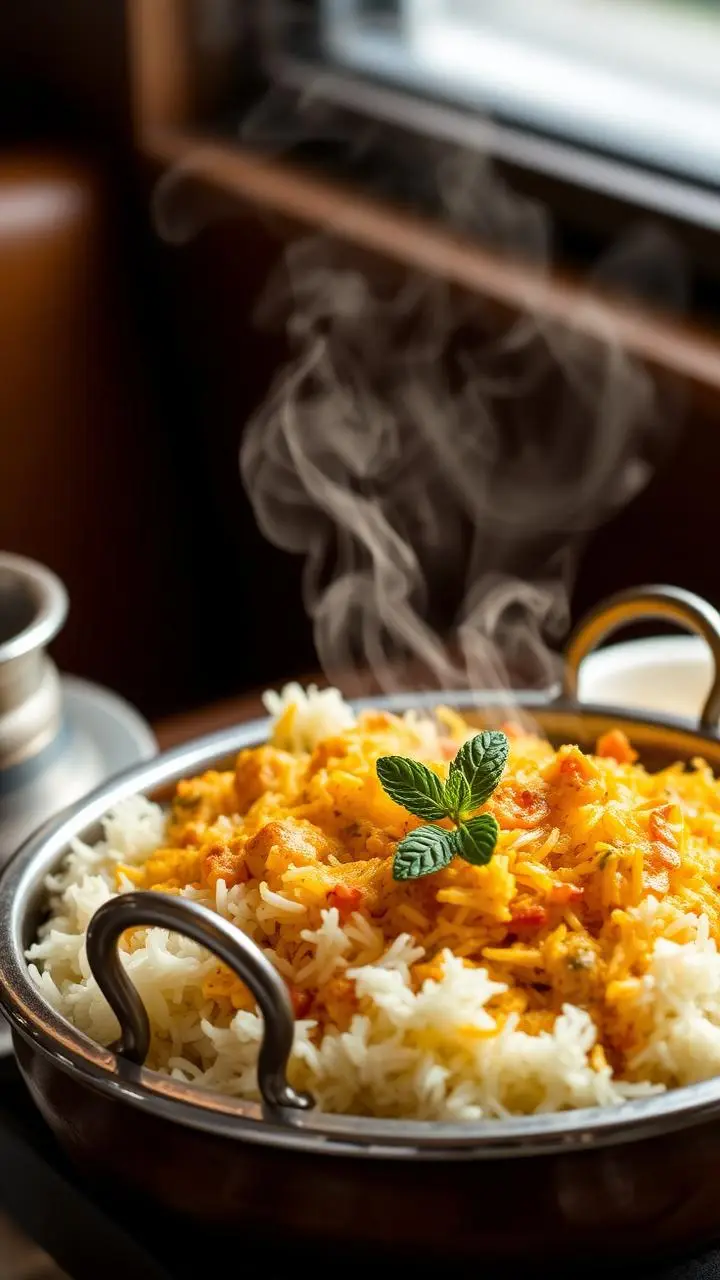 Hyderabadi dum biryani at Saffron House - Indiranagar