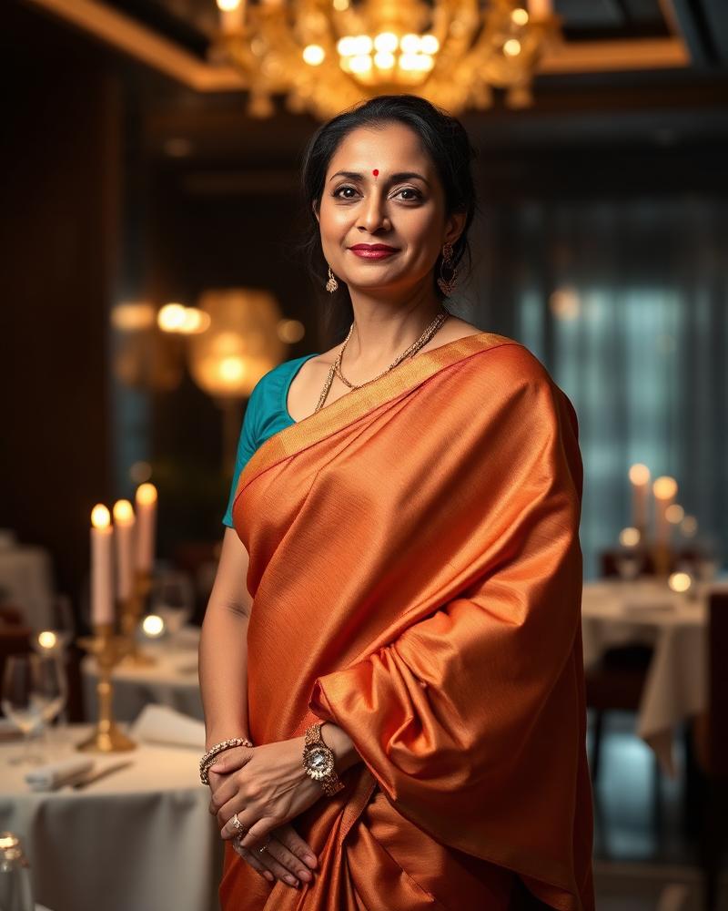 Portrait of Kavita Iyer, Group Owner at Tamarind Hospitality in Kalyani Nagar, Pune
