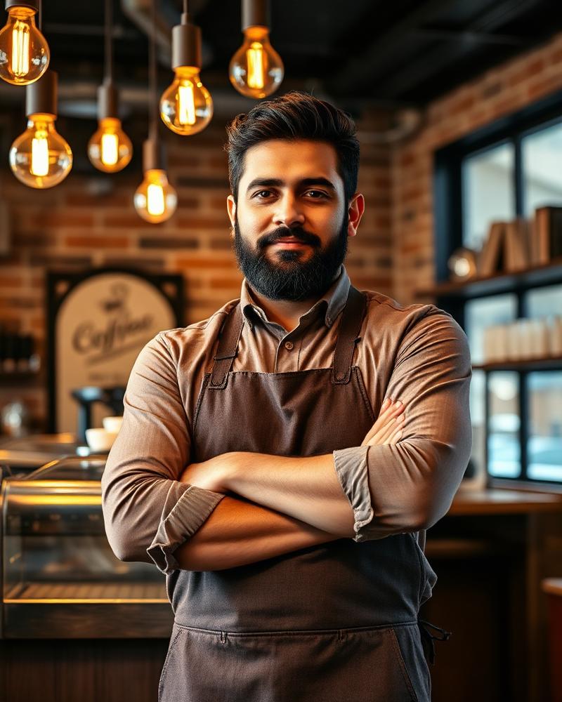 Portrait of Nikhil Joshi, Co-founder at Ember Coffee Roasters in Aundh, Pune