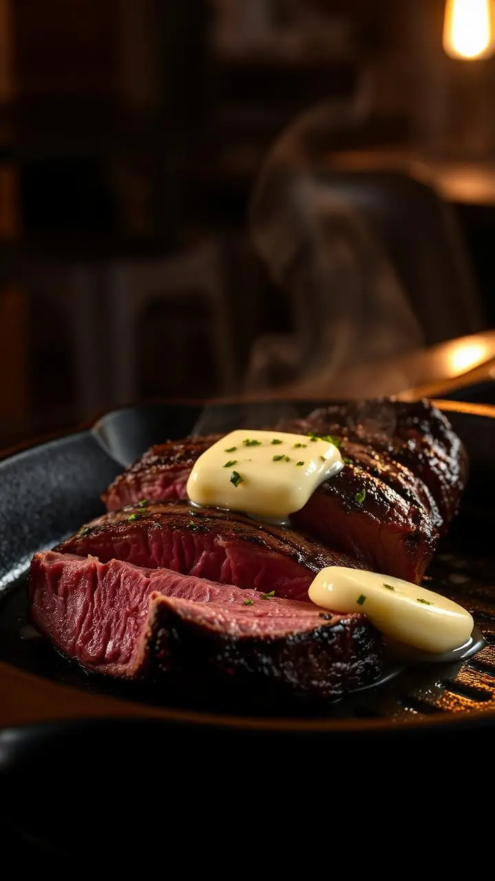 Cast iron ribeye at Hearth & Oak - Seattle
